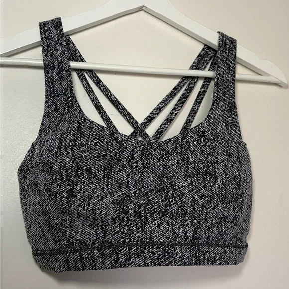 NEW Lululemon Free To Be Serene Bra-Power Luxtreme Irregular Denim Twill size 8 - Picture 5 of 7